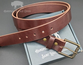 Thick Hermann Oak Leather Belt - USA Handmade