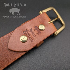 Soft Buffalo Brown Leather Buffalo Belt