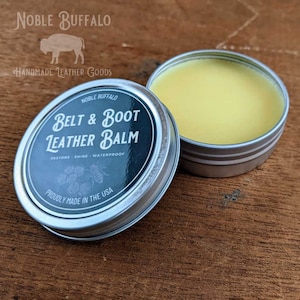 Noble Buffalo&#39;s Leather Balm - 2oz Tin - USA Handmade