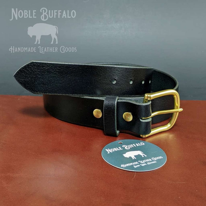 Soft Buffalo Black Leather Buffalo Belt