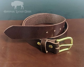 Leather Buffalo Belts (soft) - USA Handmade