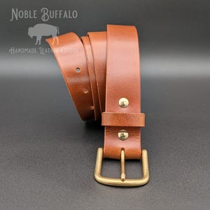 Soft Buffalo Heritage Honey Tan Leather Buffalo Belt