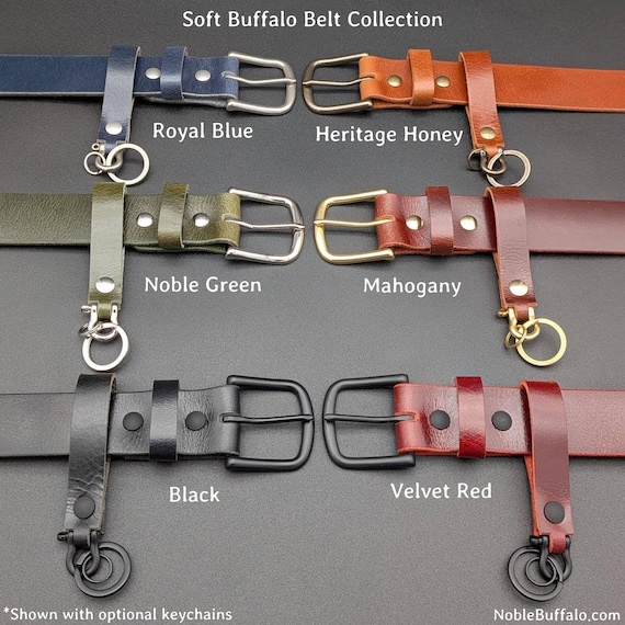 Soft Leather Buffalo Belts - USA Handmade