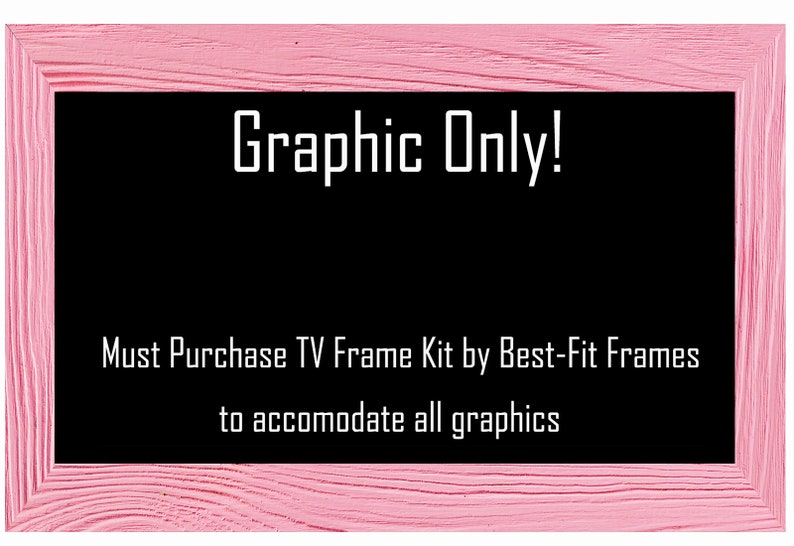 Pink Wood TV Graphic Wall Art Wall Décor Farmhouse Décor - Etsy