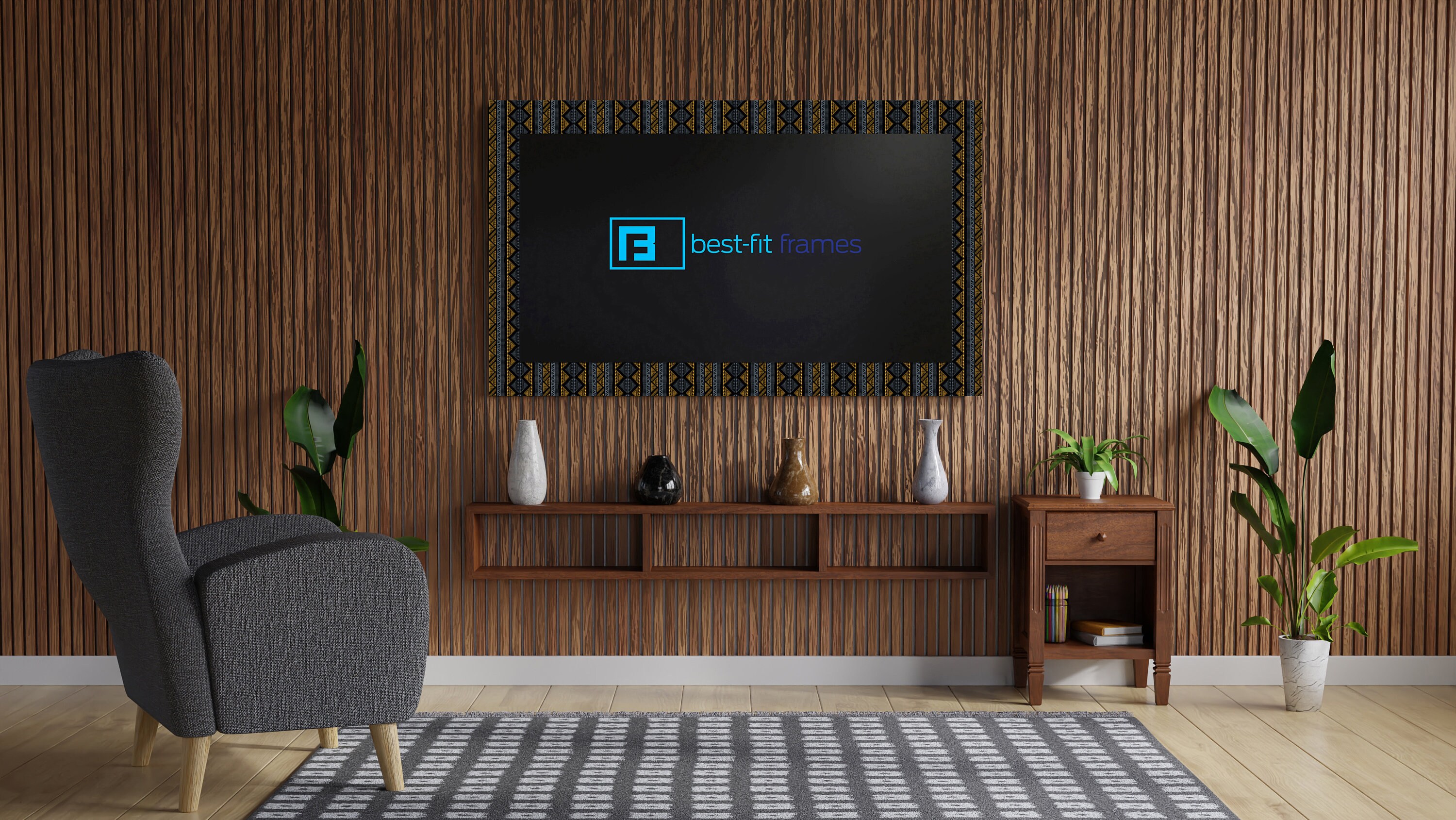 African Art Inspired TV Graphic Wall Art Aesthetic Home Etsy