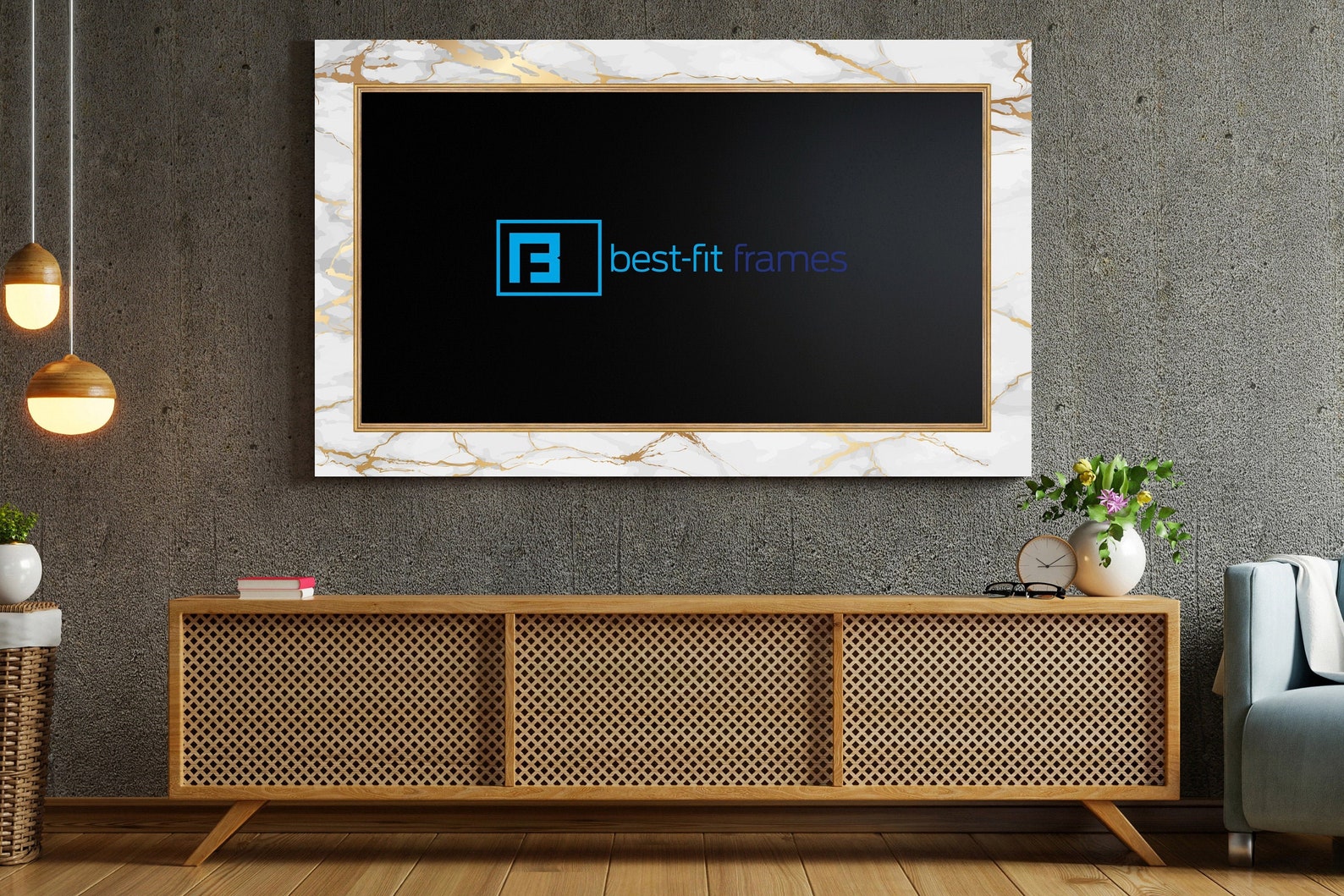 Gold Flake TV Graphic Wall Art Wall Décor Bedroom Décor Etsy