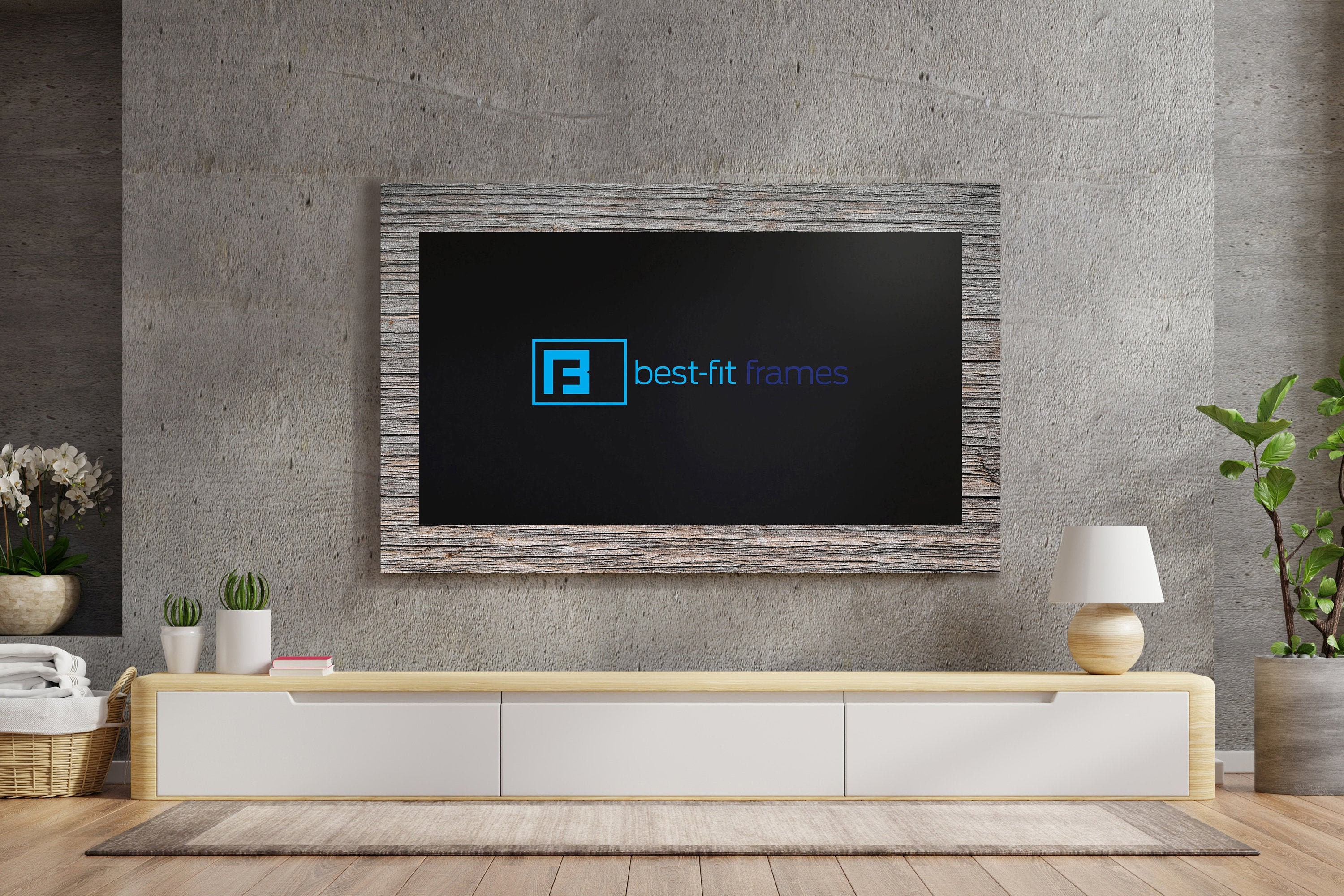 Distressed Grey TV Graphic Wall Art Wall Décor Farmhouse Etsy