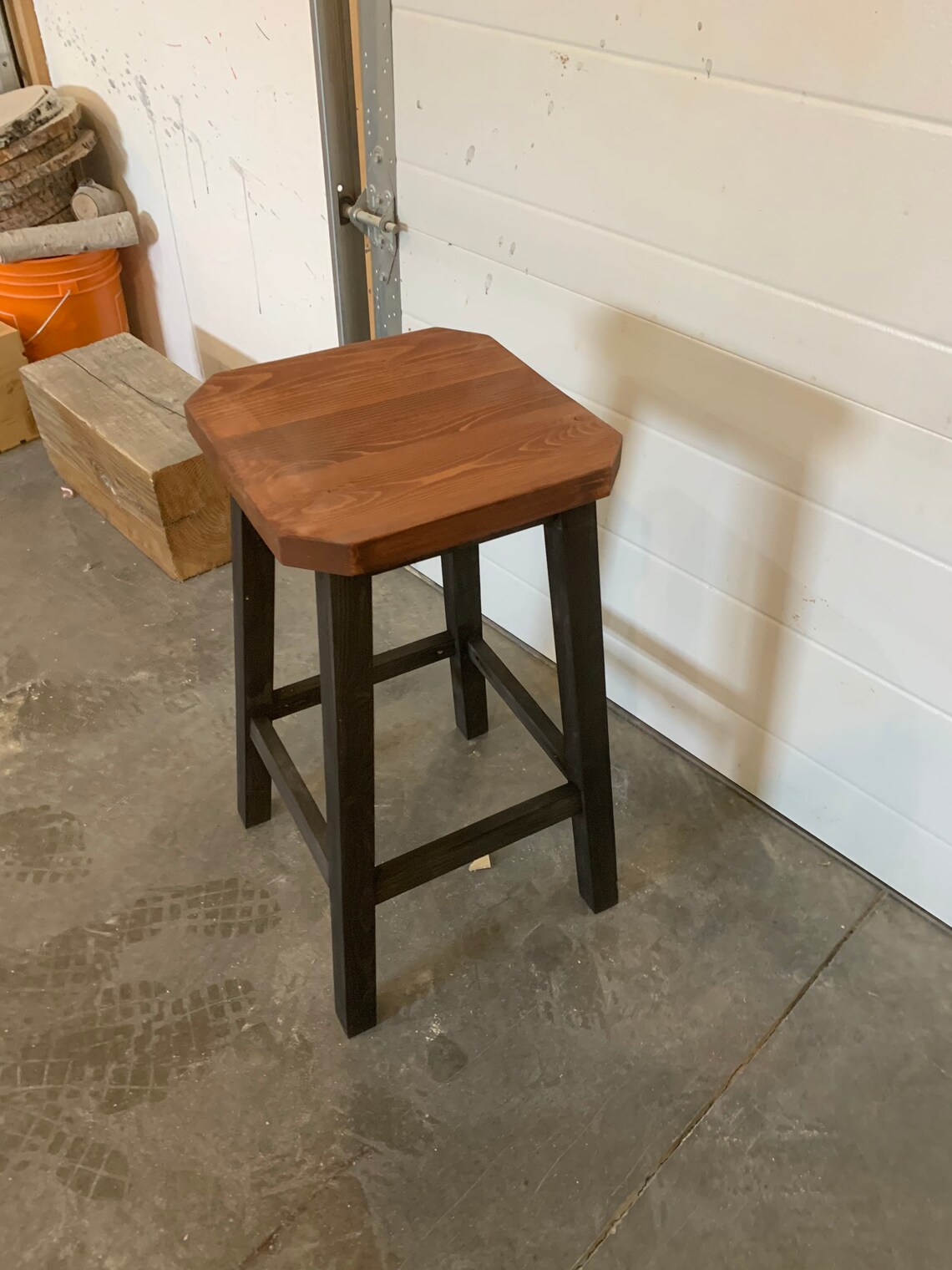 Handmade wooden barstools pub style stools island stool Etsy