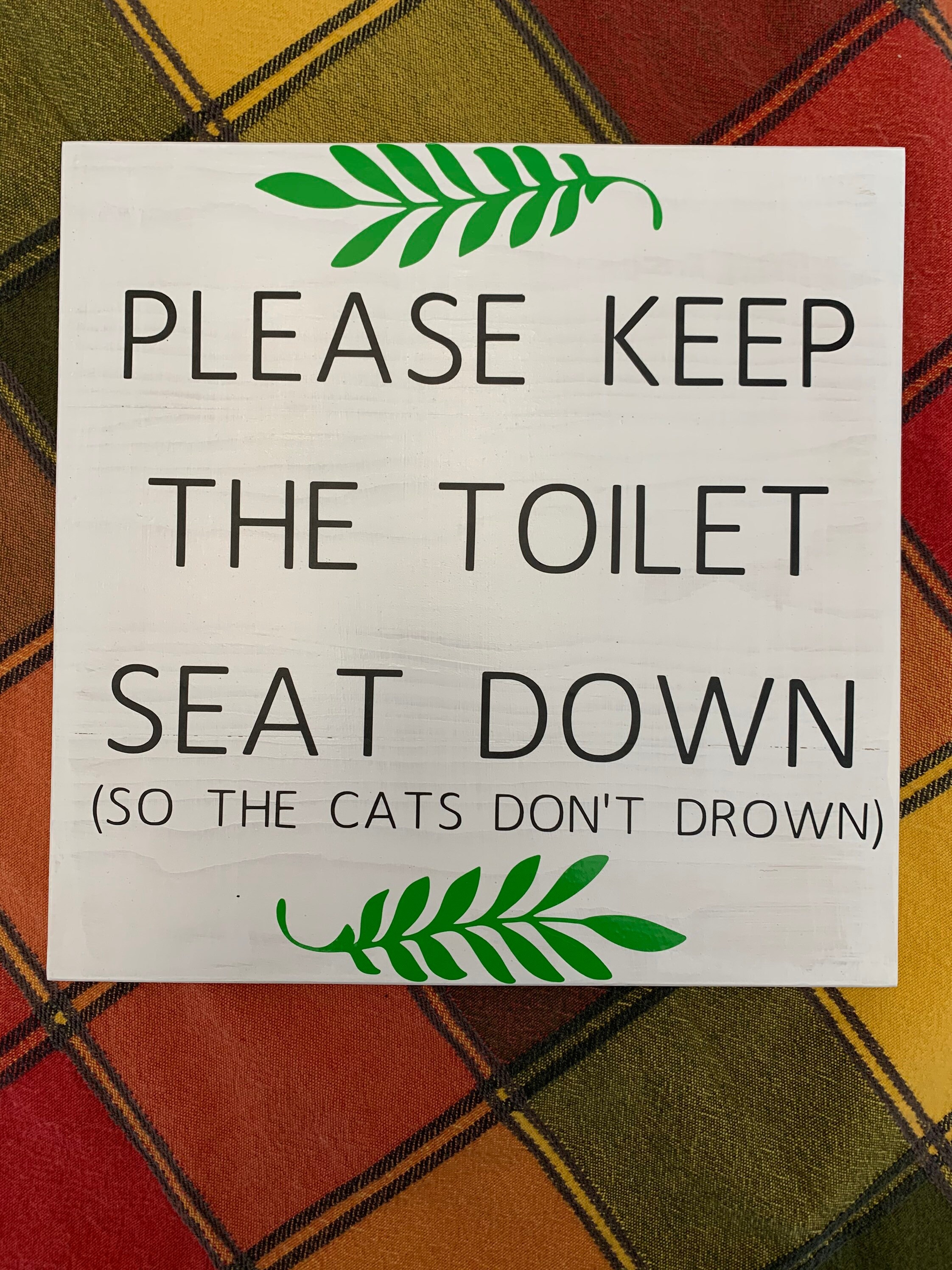 Please keep the toilet seat down so the cats dont drown Etsy