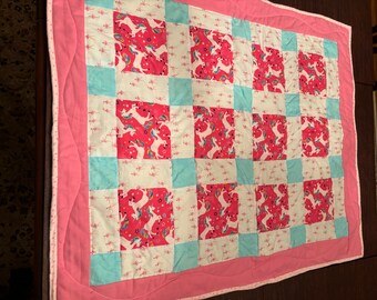 Unicorn baby quilt