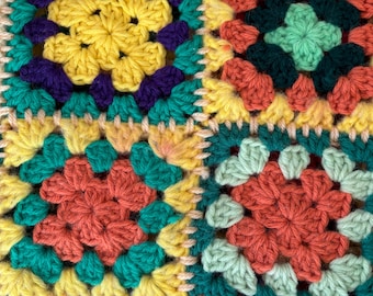 Granny square crochet baby blanket