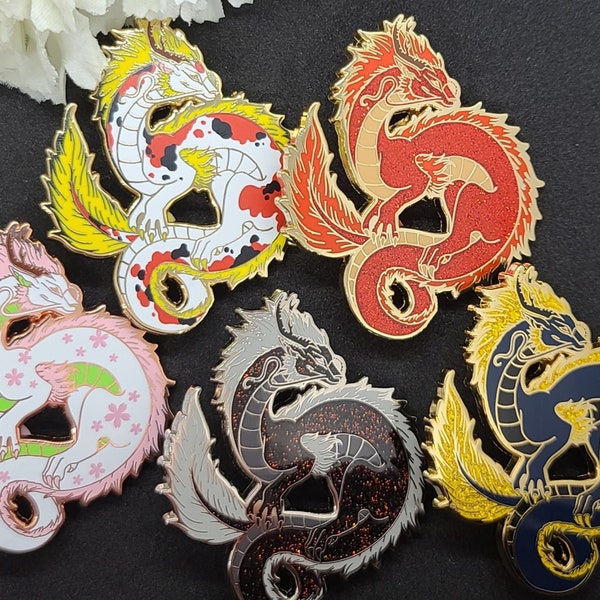 SPECIAL* LIMITED RUN Ancient Dragon Enamel Pins- Hard Enamel 2.5"