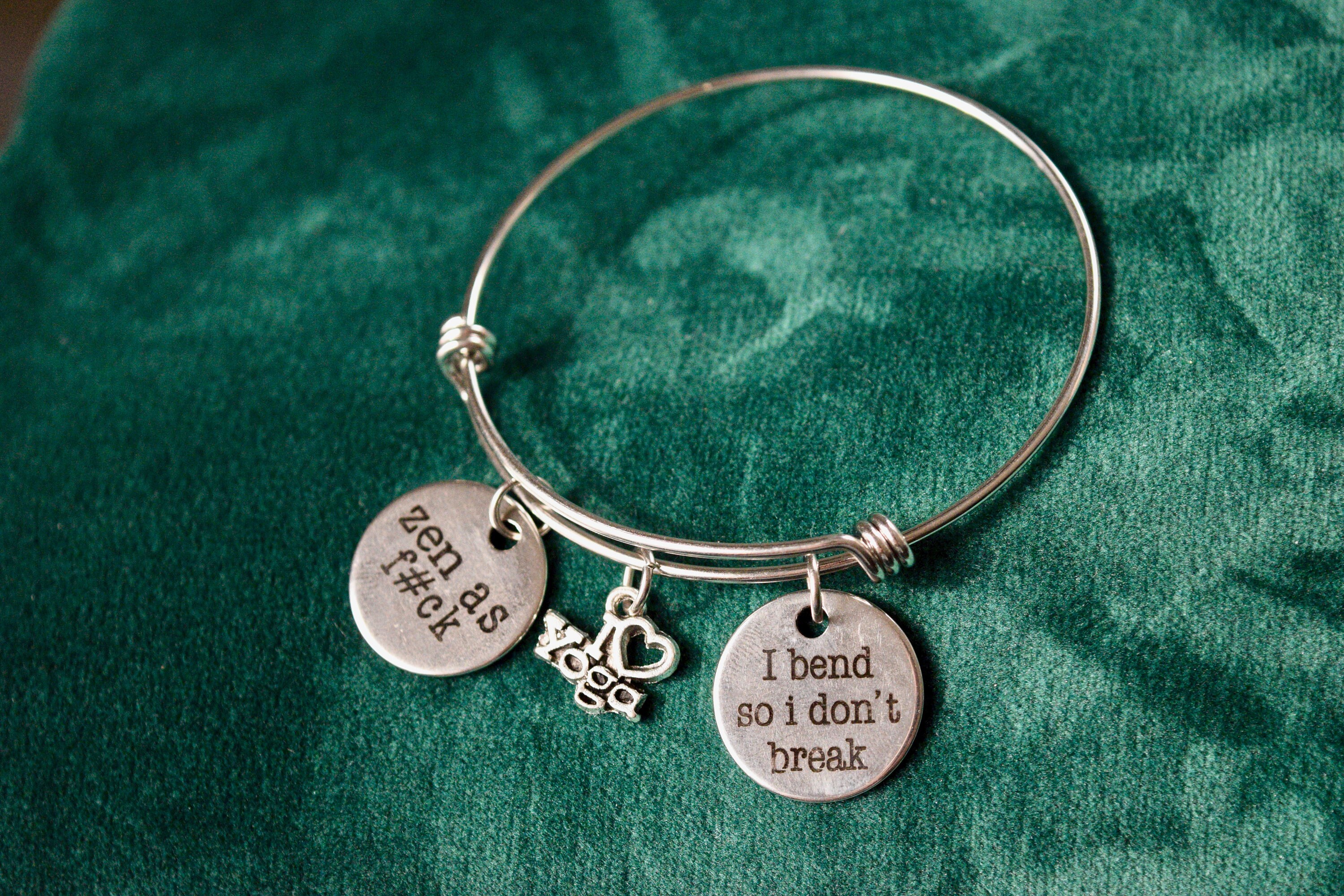 Yoga Theme Charm Bracelet Perfect for those who love the Etsy