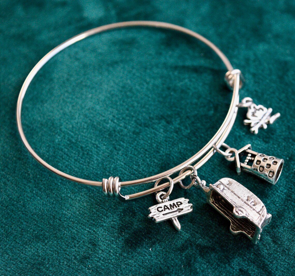 Camping Thème Charm Bracelet Choix entre deux modèles Etsy France