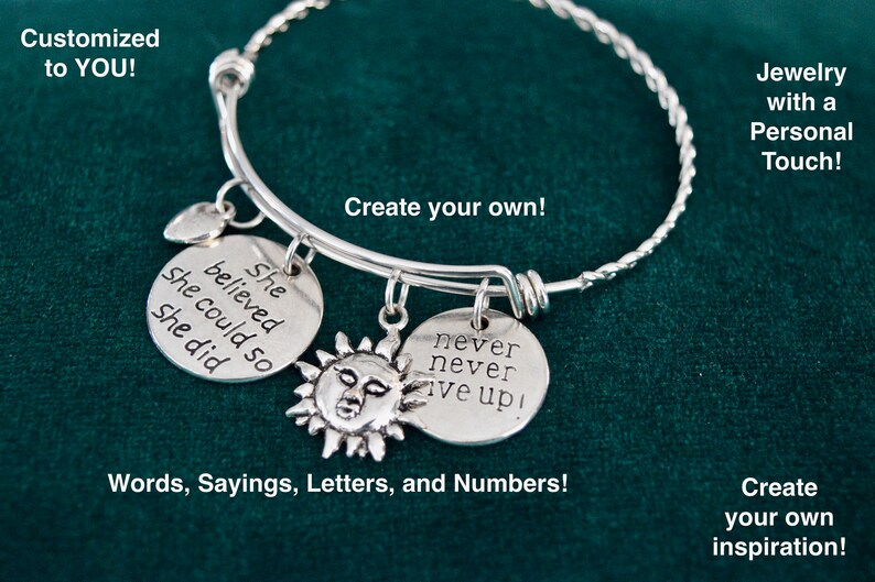 CHARMS Letters Numbers Words & Sayings CUSTOM Charm Etsy UK