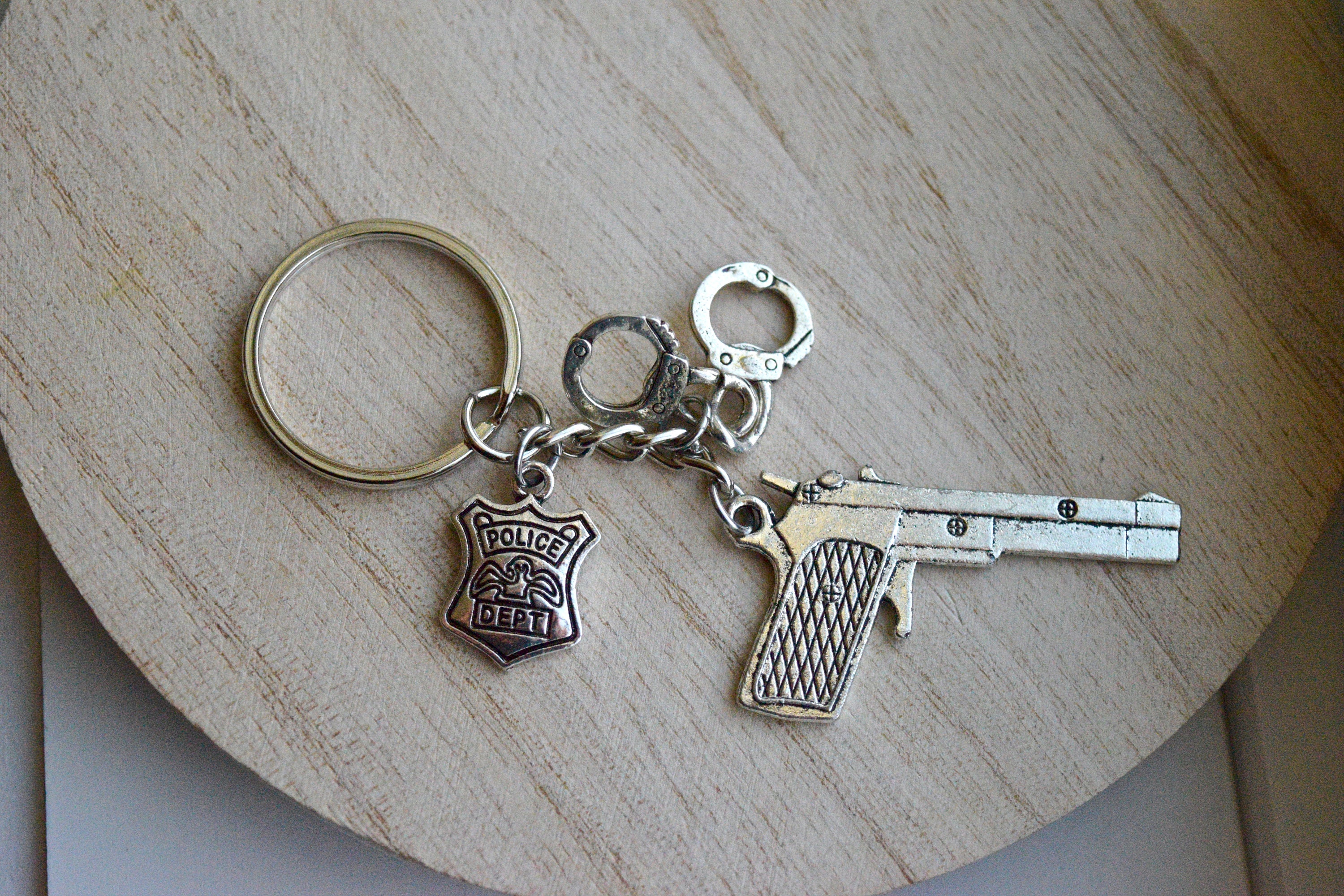 Police Officer Key Chain Two Options Honoring Those Who Etsy