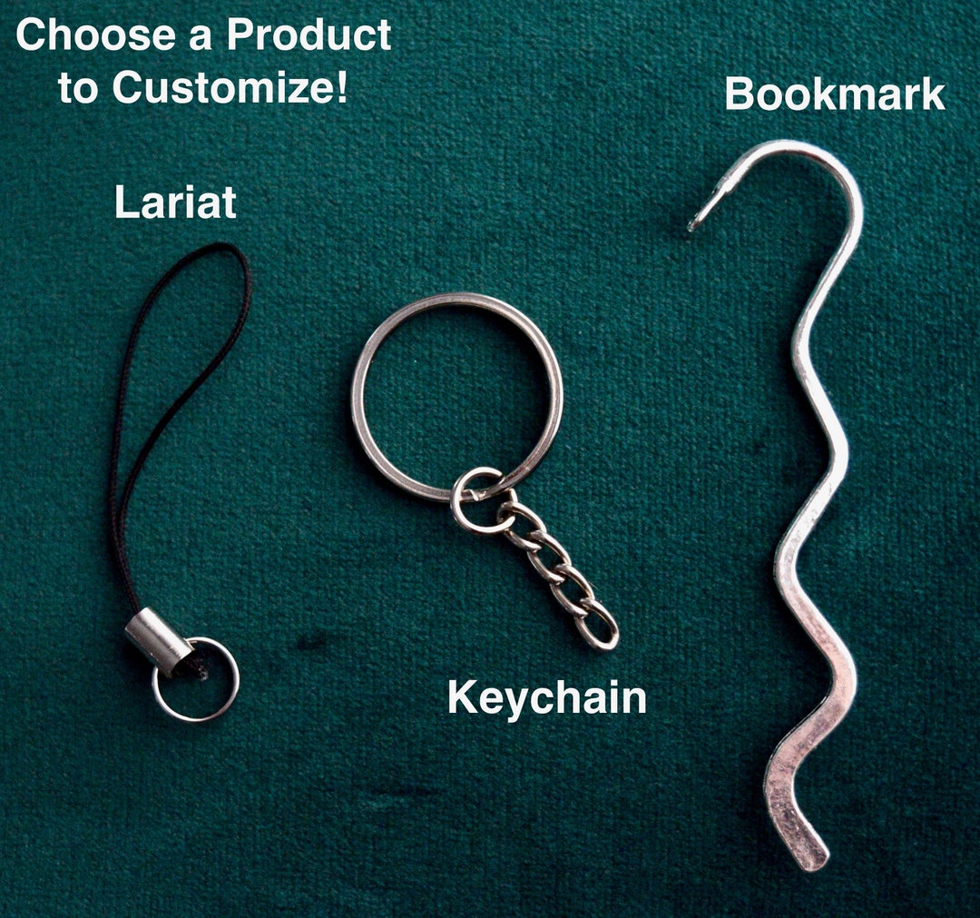 CUSTOM PIECE - Bookmark, Keychain, or Lariat - Choose Your Own Design ...