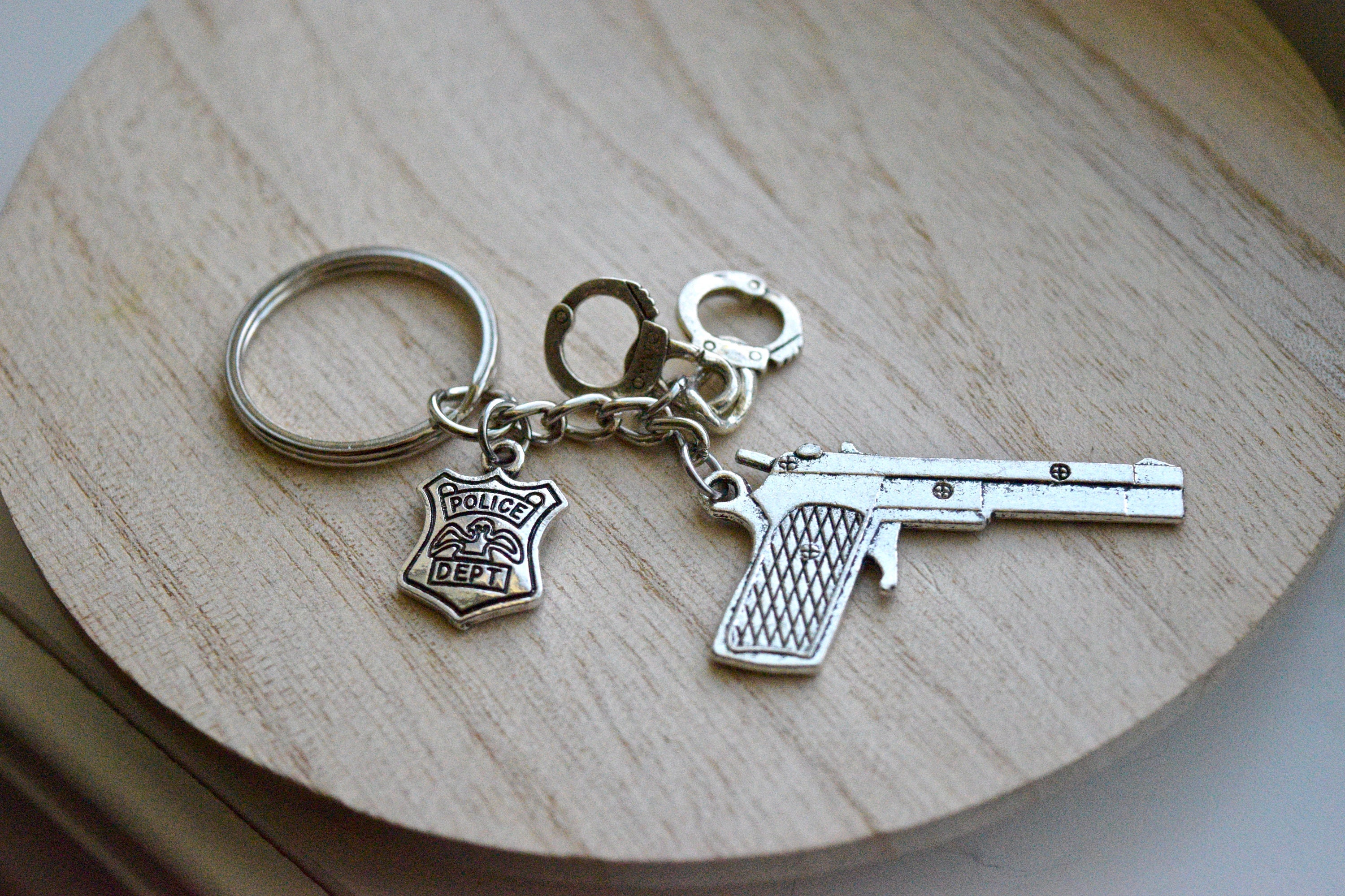 Police Officer Key Chain Two Options Honoring Those Who Etsy