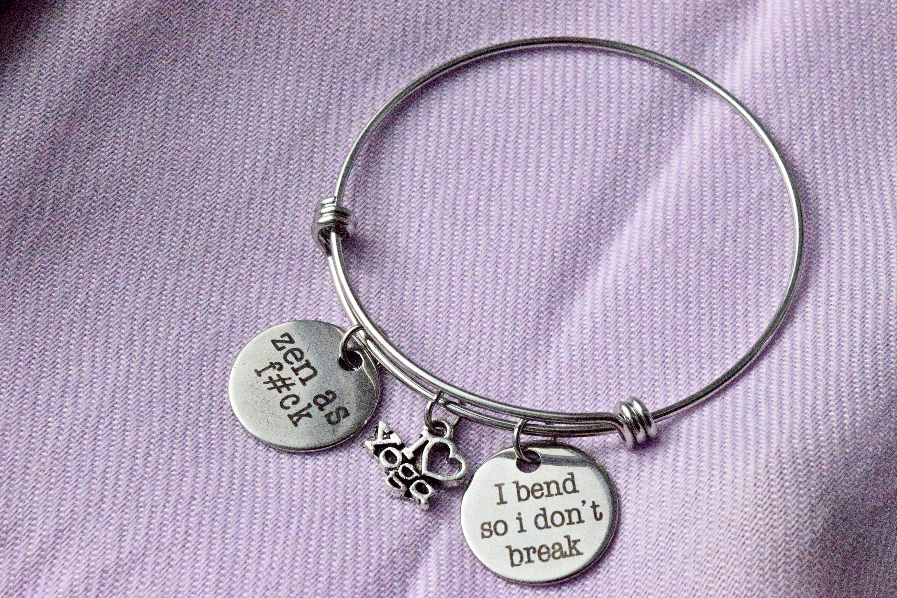Yoga Theme Charm Bracelet Perfect for those who love the Etsy