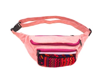 Sling Bag, Belt Bag met Guatemalteeks textiel, Fanny Pack met de hand gemaakt, met verschillende compartimenten