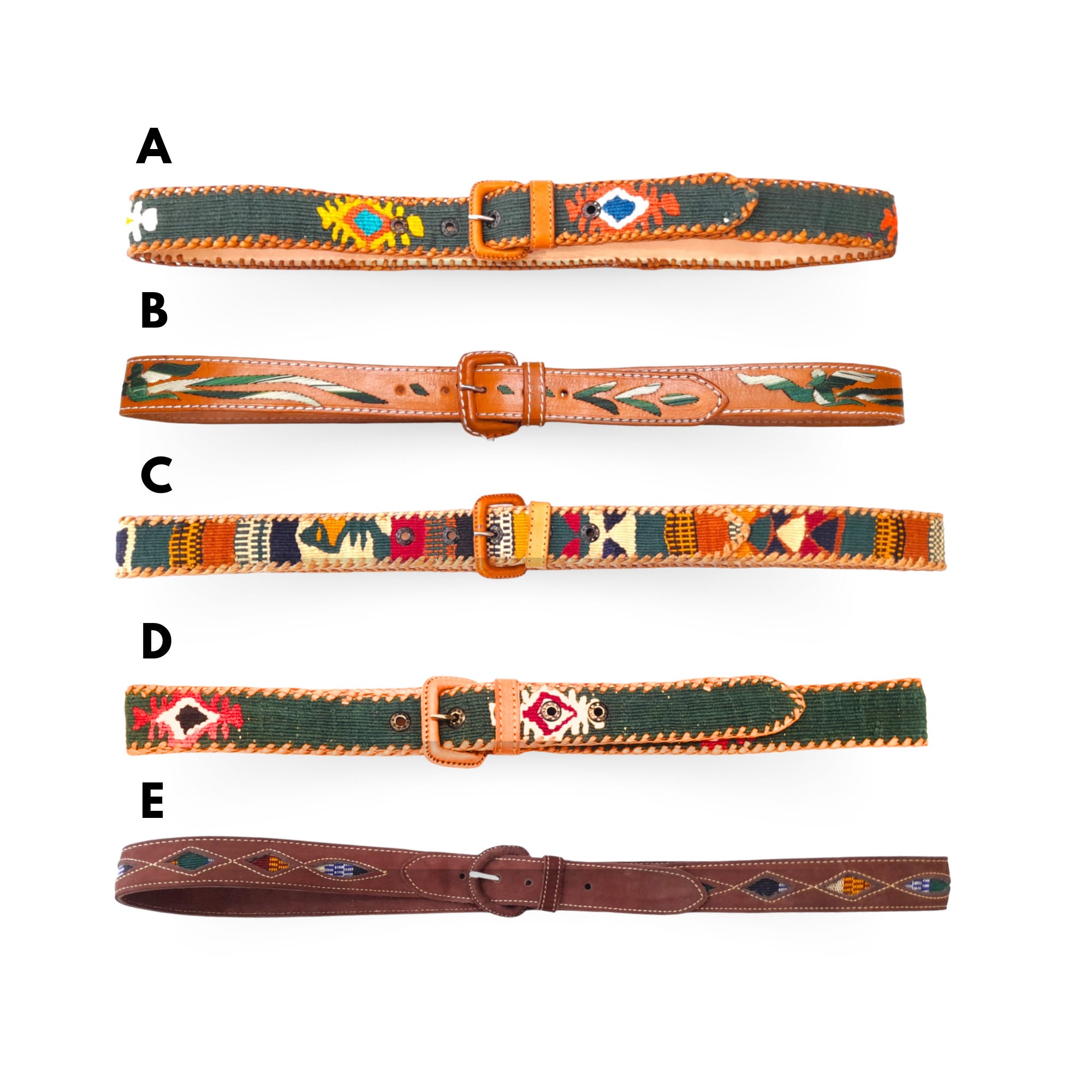 Handwoven Belts from Mexico - Set of Two Handwoven Mexican Faja Belt: Colorful Floral Waist Tie - Etsy main image 4