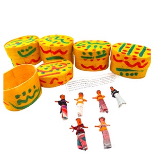 Guatemalan Worry Dolls, 6 Dolls in a Bag,  Bulk Worry Dolls, Trouble Dolls for Stress Relief, Kids Party Favours, Thoughtful Friend Gift
