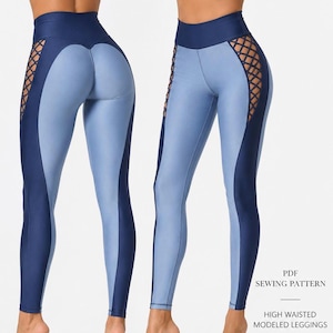 High waisted Leggings Sewing  Pattern for women,Yoga,Workshop, Pole dance wear, Exotic dancewear, PDF sewing patterns