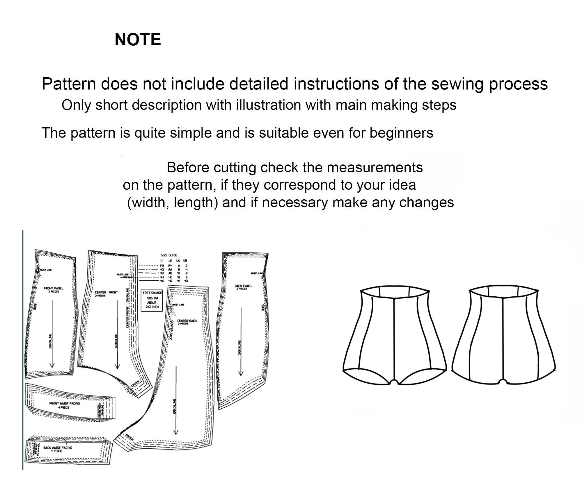 High Waisted Mini Fitted Shorts Sewing Pattern for Women - Etsy