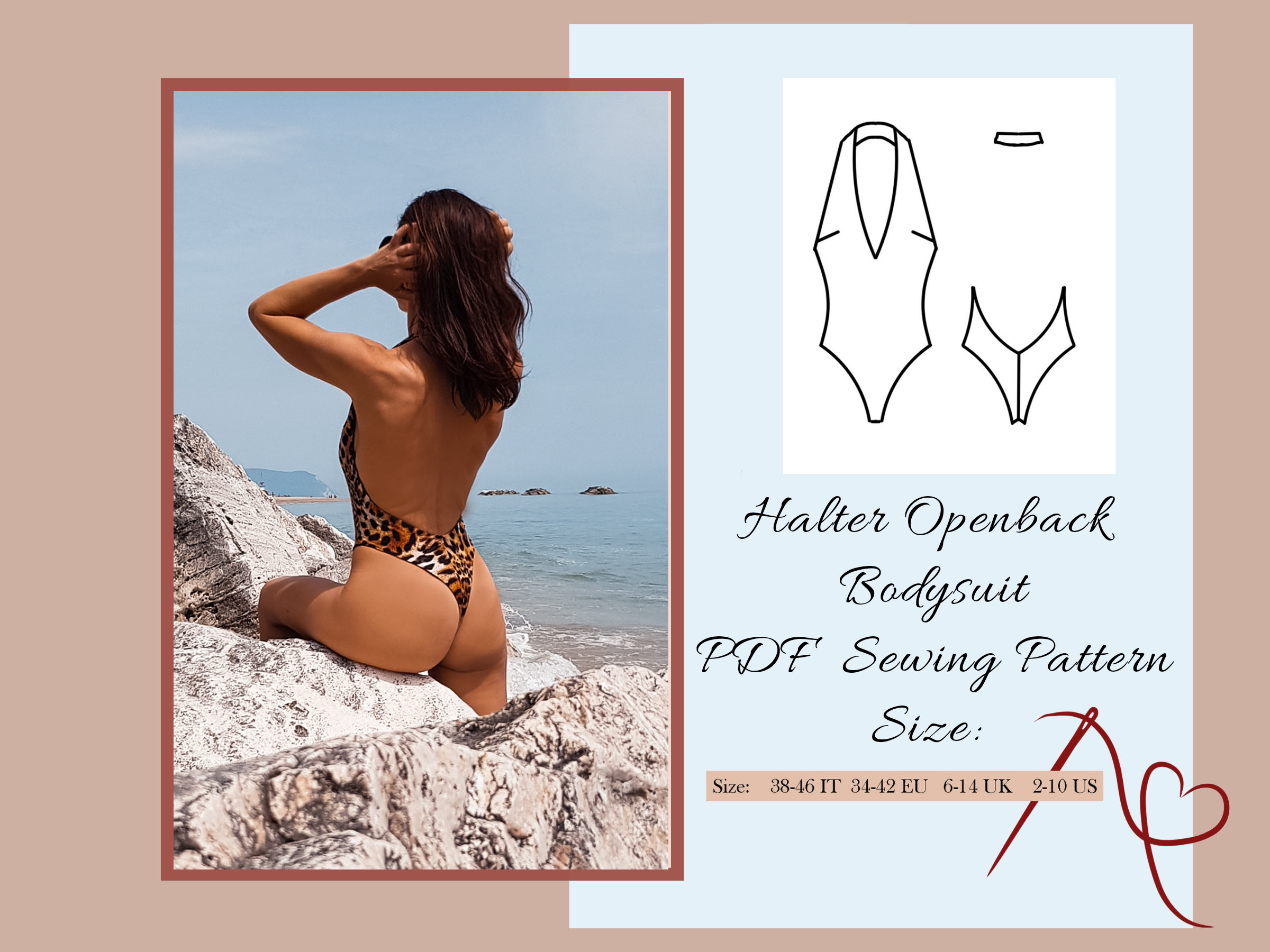 High Waisted Panties Sewing Pattern for Women, Lingerie Pattern