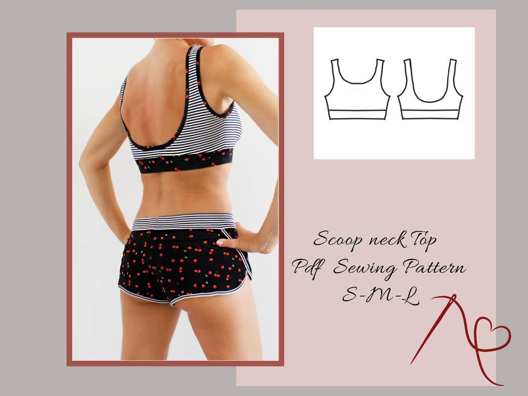 Crop Top Sewing Pattern, Sport Gym Bralette PDF Sewing Patterns for Women,  Pole Dance, Yoga Pattern -  Sweden