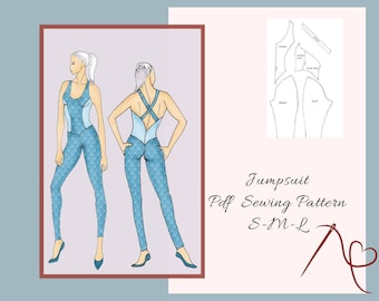 Jumpsuit Sewing  Pattern for women, Yoga, Dance Unitard, Fitness, PDF sewing patterns