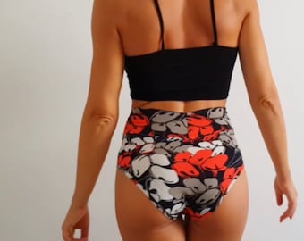 High waisted booty shorts, activewear easy pattern, poledance shorts pdf