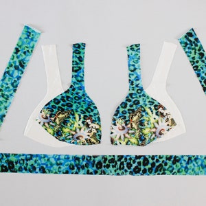 Triangle Bikini Bra Sewing Pattern, swim wear,lingerie PDF sewing patterns tutorial image 3
