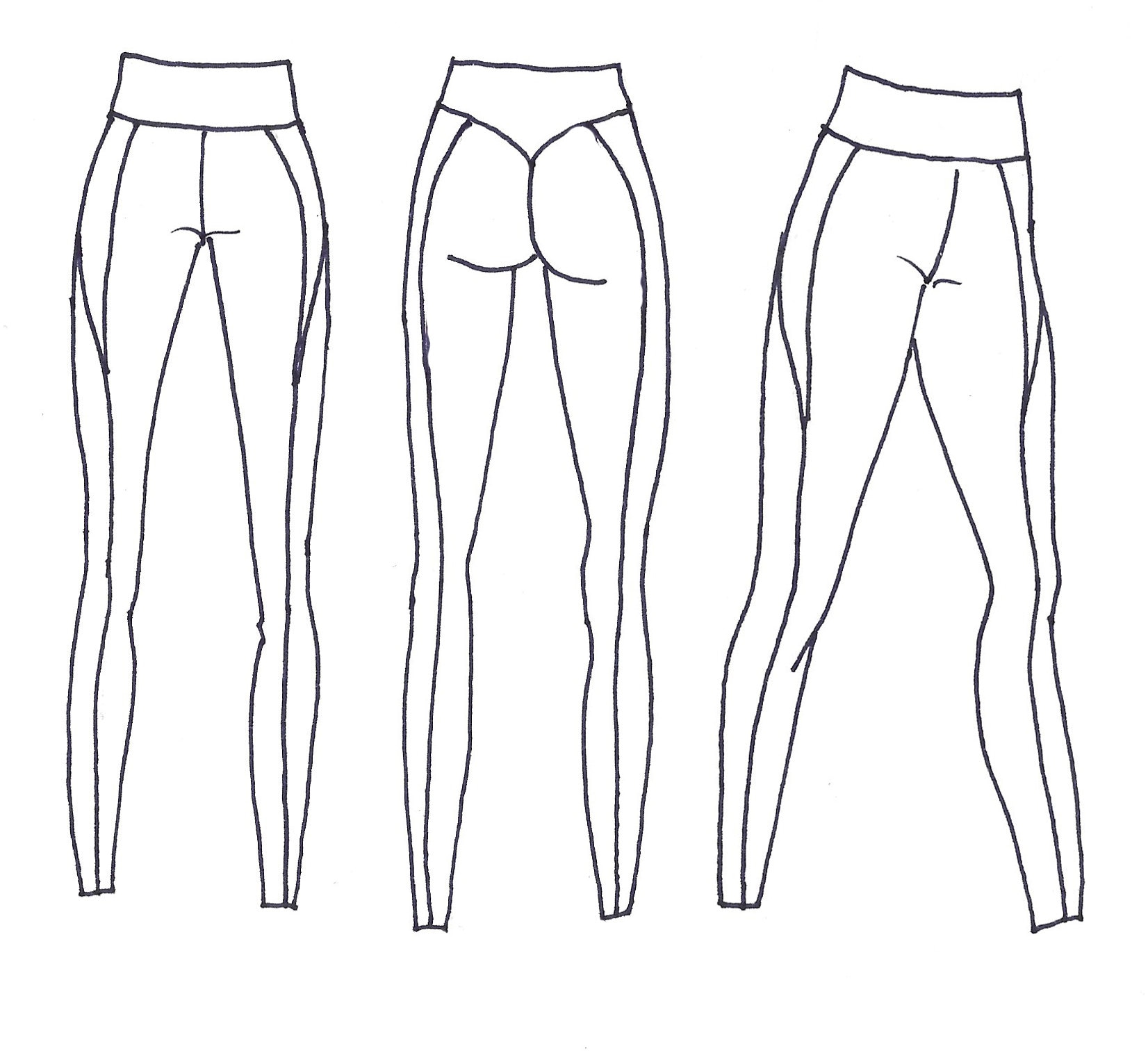 High Waisted Leggings Sewing Pattern for Women,yoga,workshop
