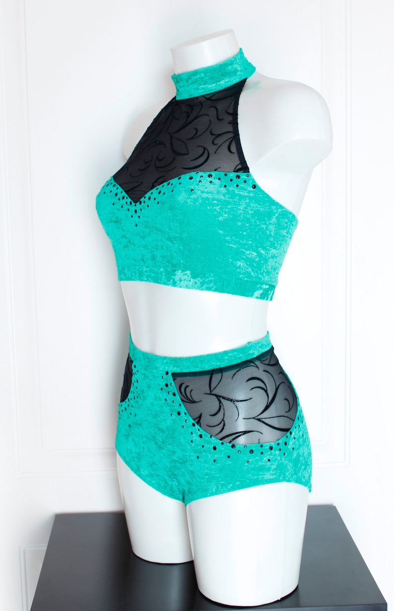 Pole dance wear Sewing pattern Halter neck Top and high Etsy