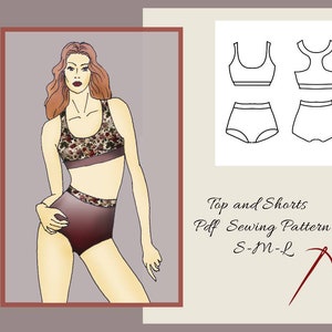 Hellebore Hi-cut/french Cut Panty PDF Sewing Pattern : Mid-rise