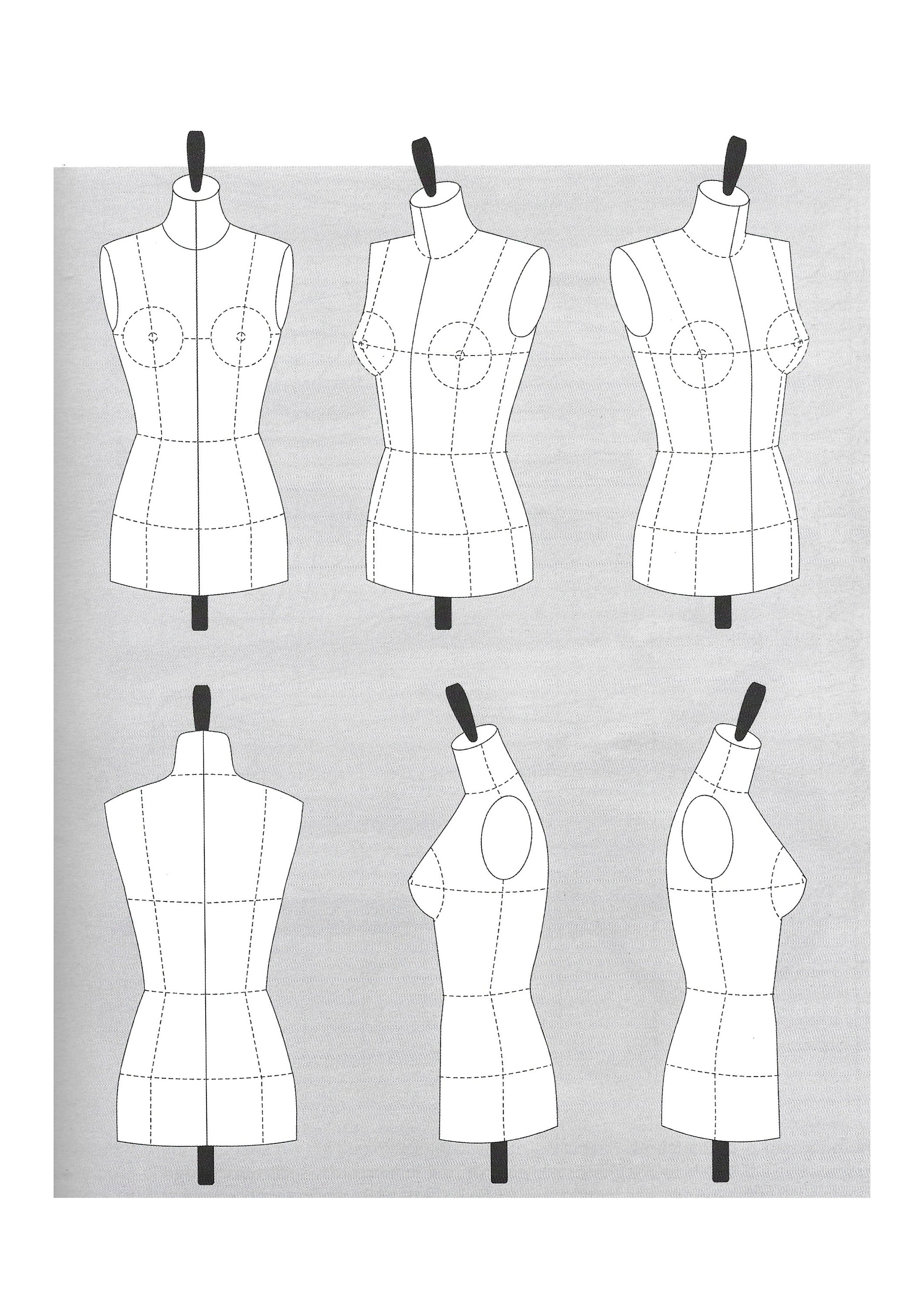 Womens Silhouette Sketch Fashion Design Mannequin Technical Etsy