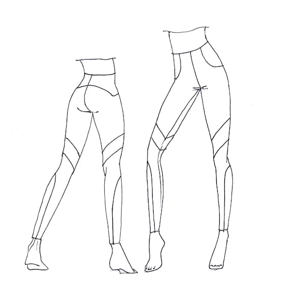 High Waisted Leggings Sewing Pattern for Women,yoga, Workshop