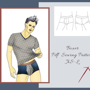 Man Boxer Sewing Pattern, Brief, Shorts, Pole dance wear sewing patterns for men