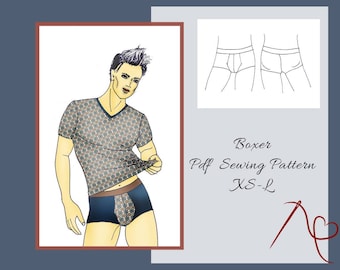 Man Boxer Sewing Pattern, Brief, Shorts, Pole dance wear sewing patterns for men