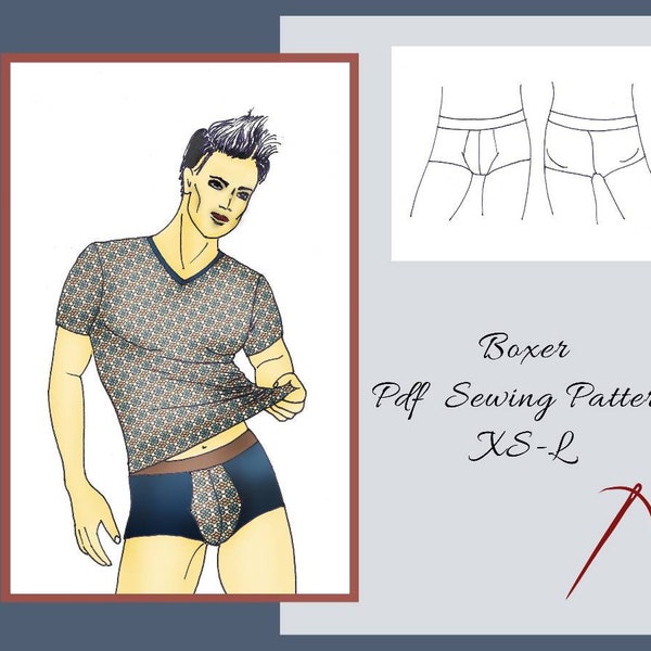 Male Underwear Sewing Pattern Etsy
