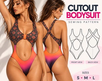 Bodysuit, Swimsuit, Dance costume Sewing Pattern for women