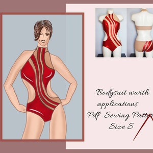 Halter  bodysuit  Sewing Pattern, Swimsuit, pole dance costume, dance leotard