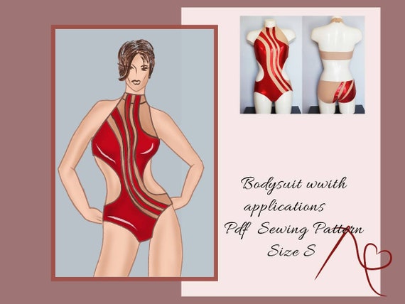 Halter Bodysuit Sewing Pattern, Swimsuit, Pole Dance Costume, Dance Leotard  
