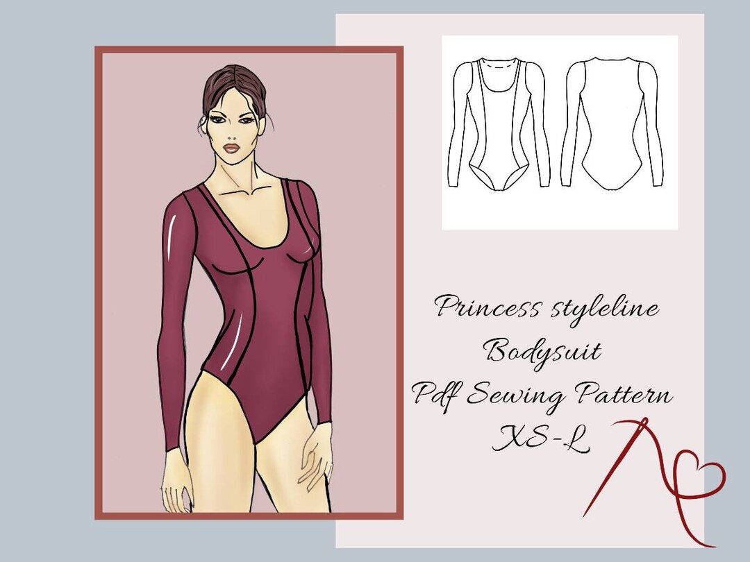 Sleeve Princess Bodysuit Sewing Pattern, Leotard, Dance Costumes