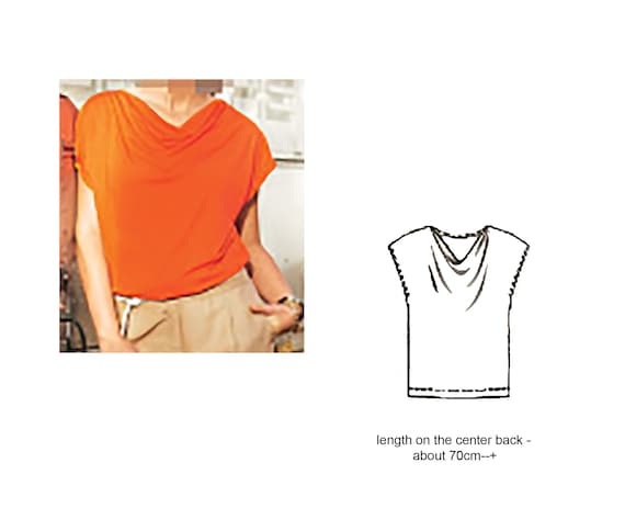 Camiseta cuello drapeado hotsell