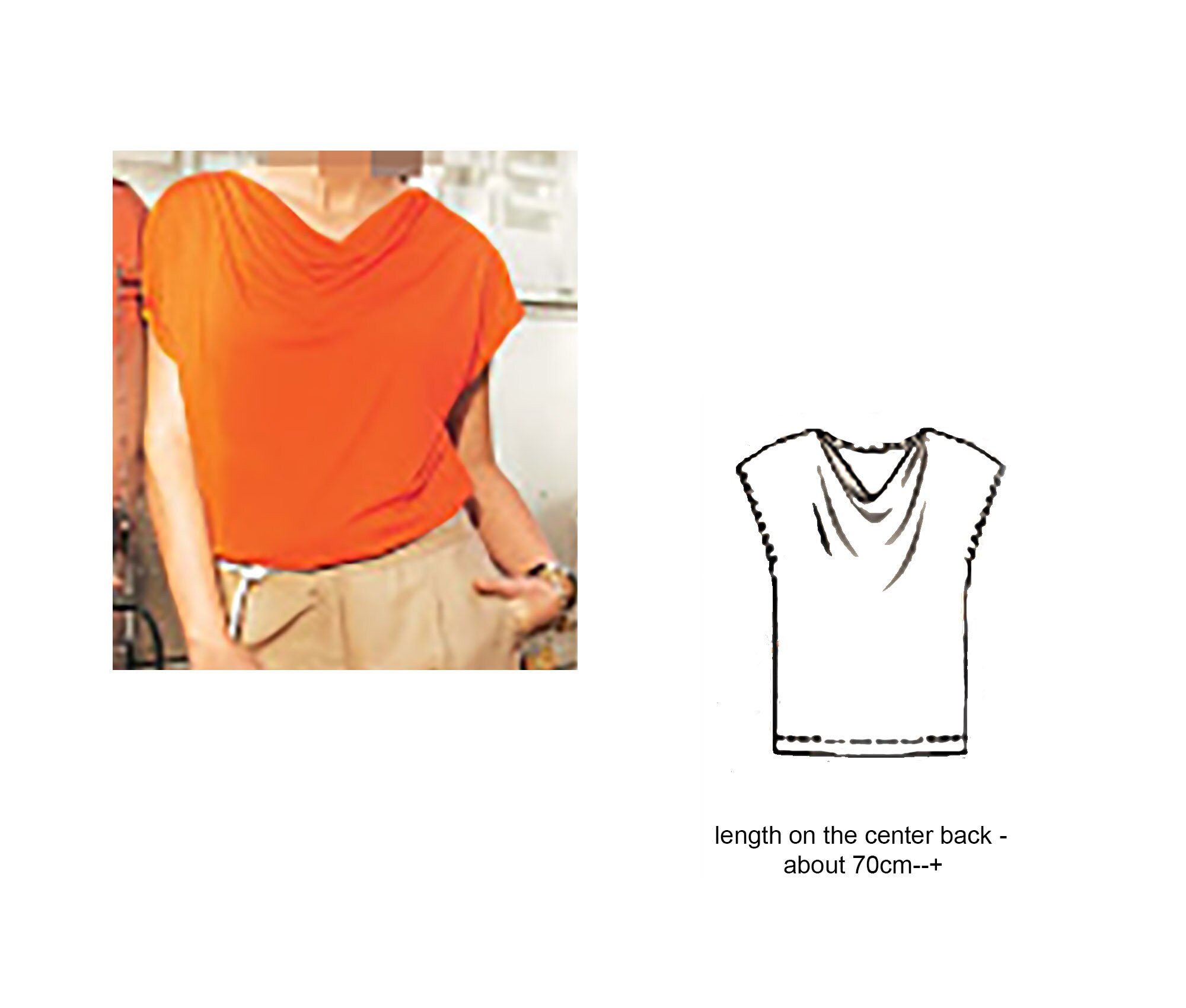 Blusa cuello holgado sale