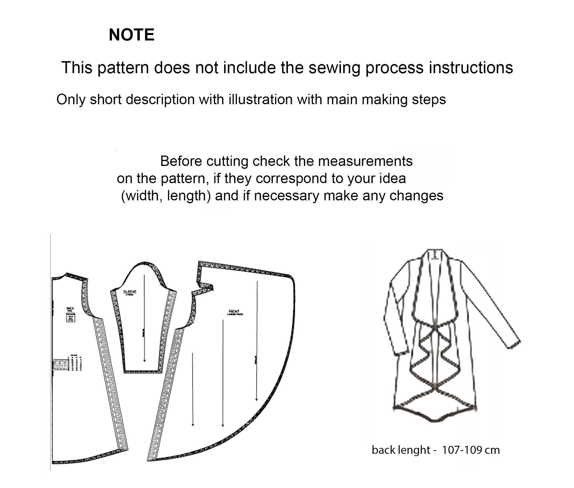 Cardigan Sweater Coat Sewing Pattern Easy Women PDF Sewing Etsy