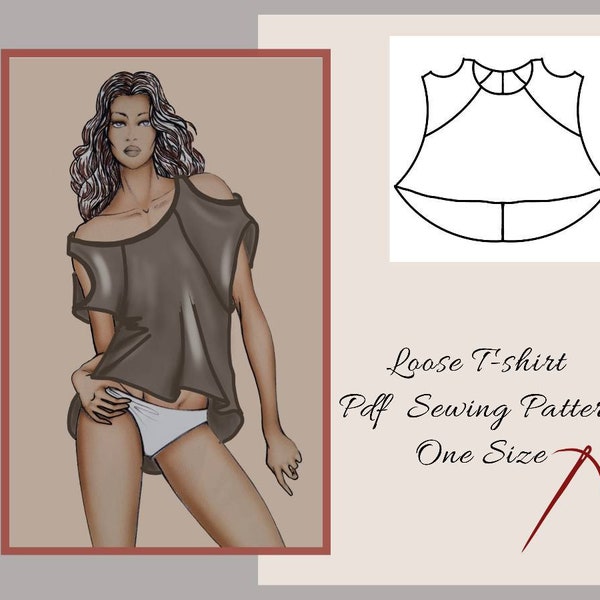 Flared Top T-shirt  Sewing pattern for women
