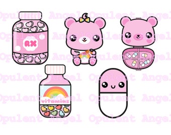 Kawaii Clipart Medicina Osos Pack